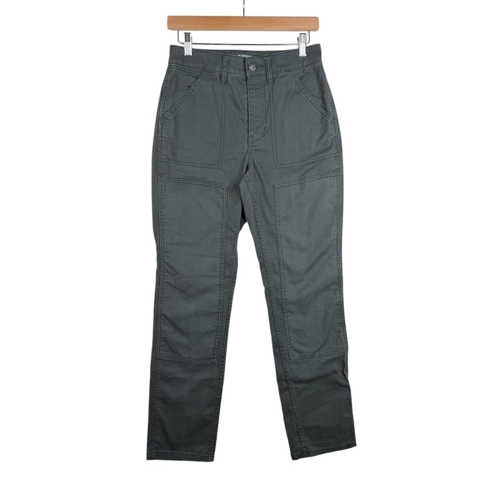 REI COOPERATIVE Gray Women's TRAILSMITH Canvas Straight Leg Utility Pants 2